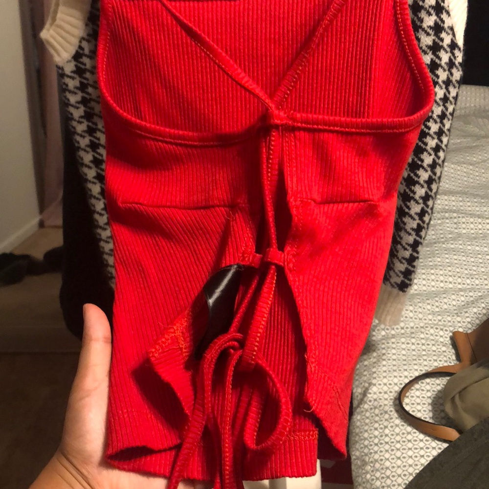 Cross back crop top